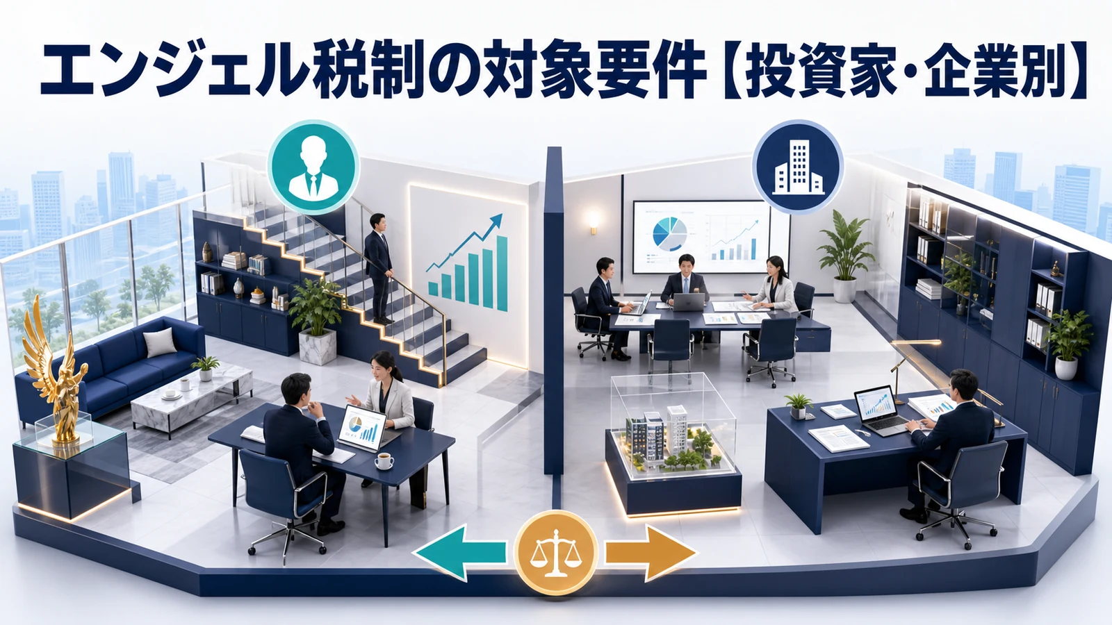 エンジェル税制の対象要件【投資家・企業別】