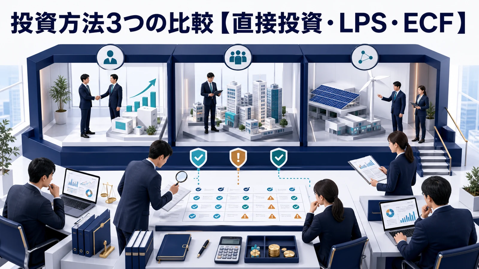 投資方法3つの比較【直接投資・LPS・ECF】