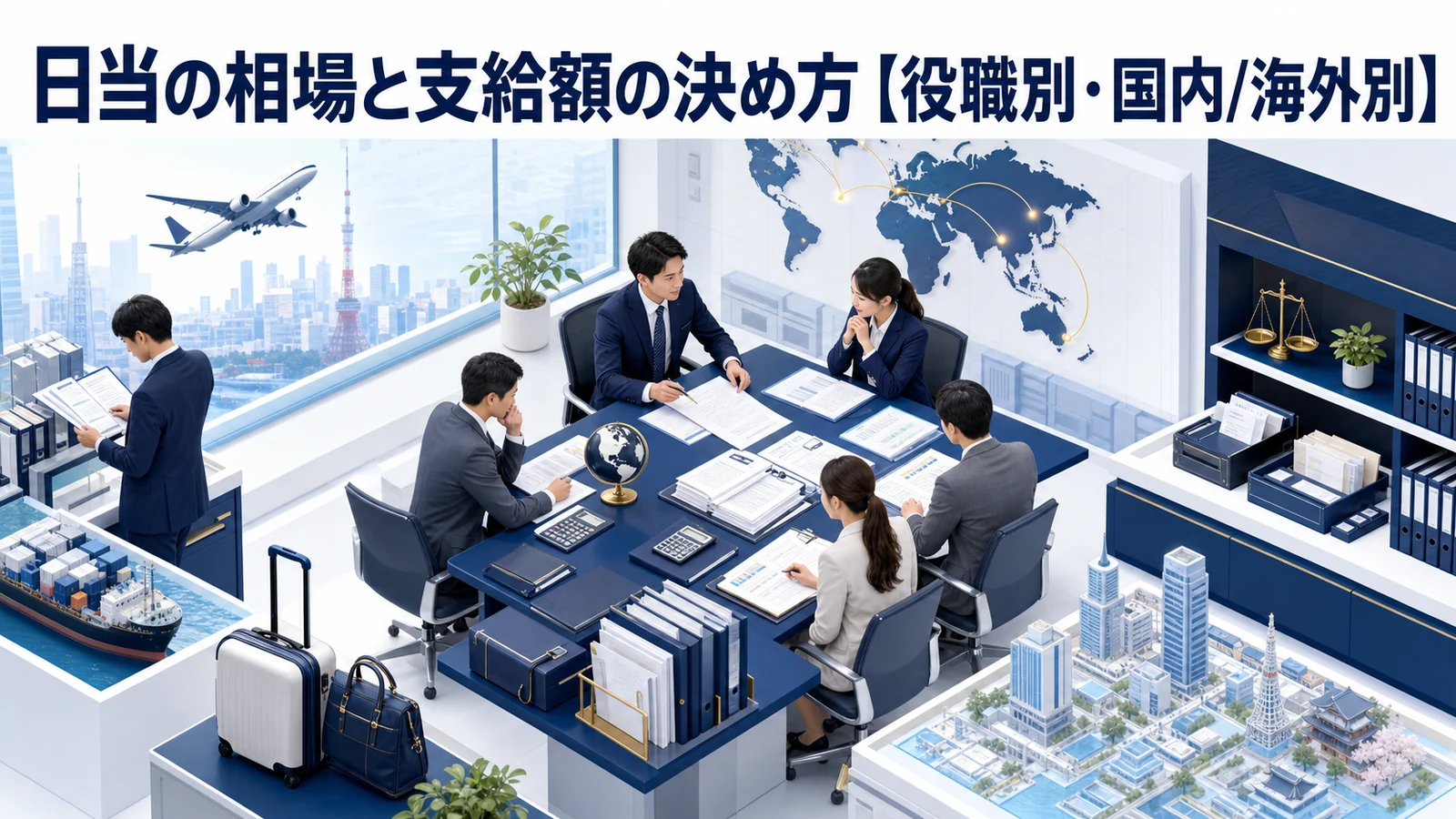 日当の相場と支給額の決め方【役職別・国内/海外別】