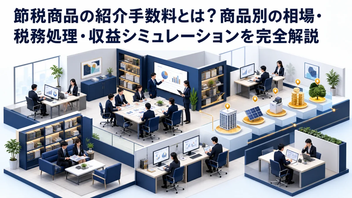 節税商品の紹介手数料とは？商品別の相場・税務処理・収益シミュレーションを完全解説