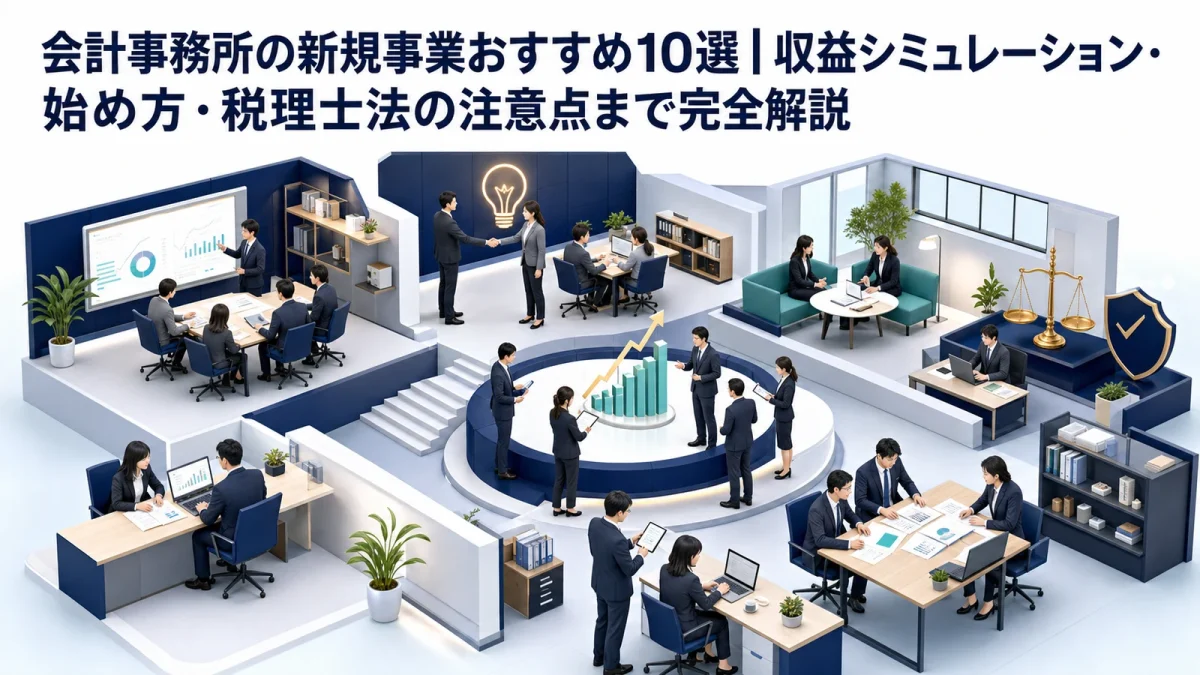 会計事務所の新規事業おすすめ10選｜収益シミュレーション・始め方・税理士法の注意点まで完全解説