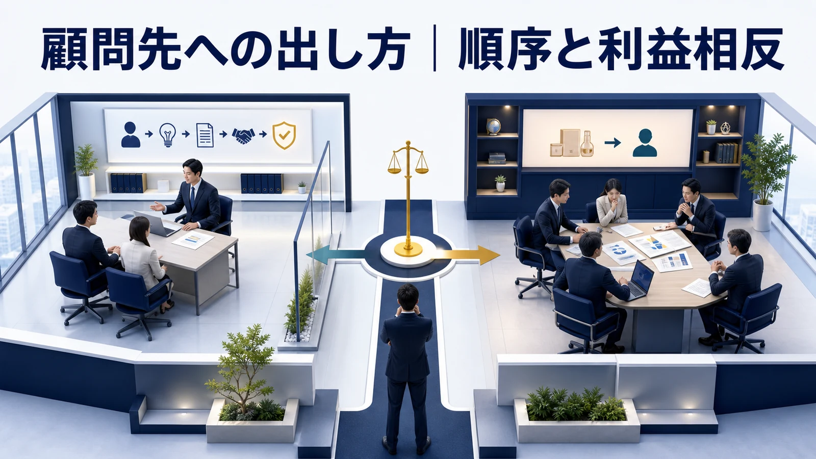 顧問先への出し方|順序と利益相反