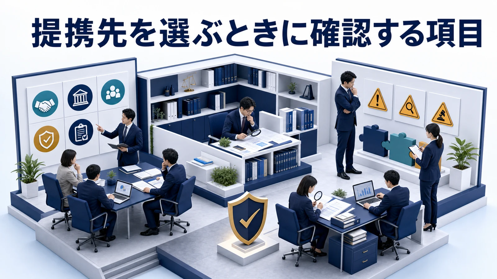 提携先を選ぶときに確認する項目
