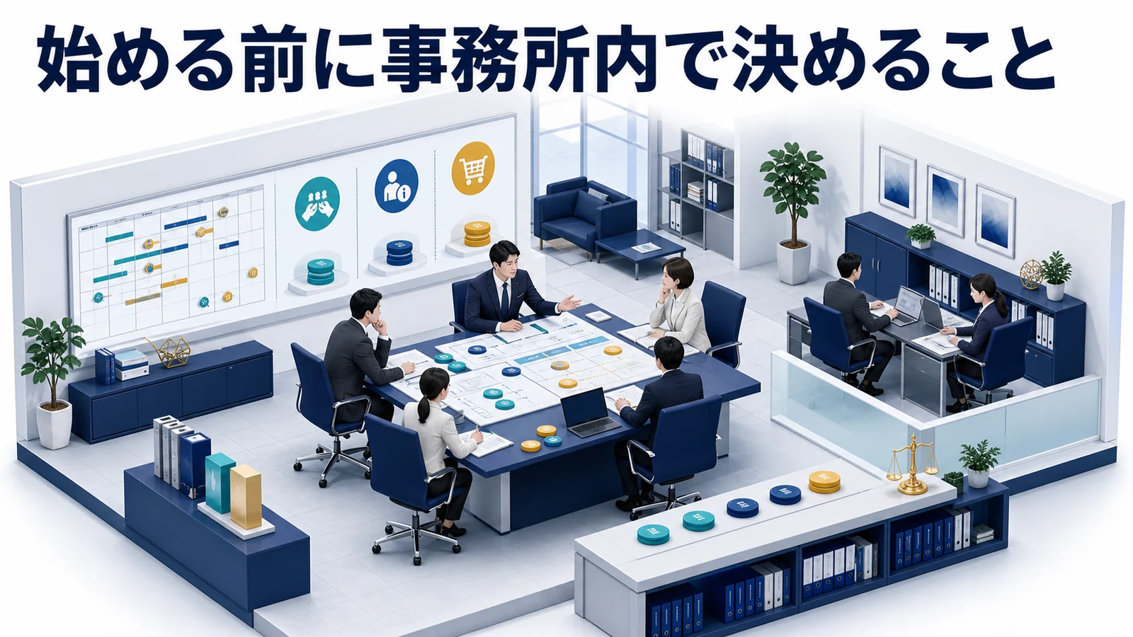 始める前に事務所内で決めること