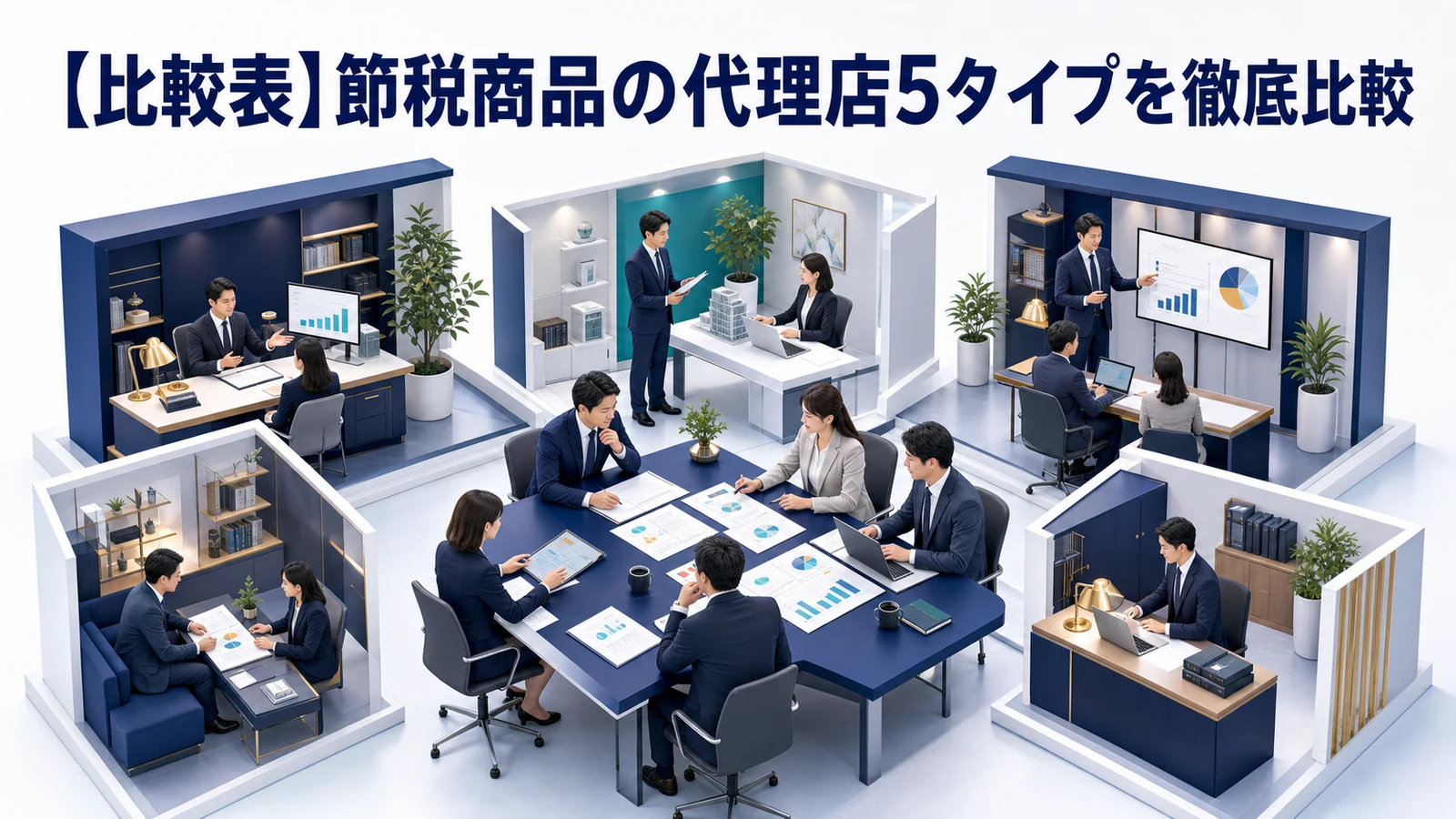 【比較表】節税商品の代理店5タイプを徹底比較