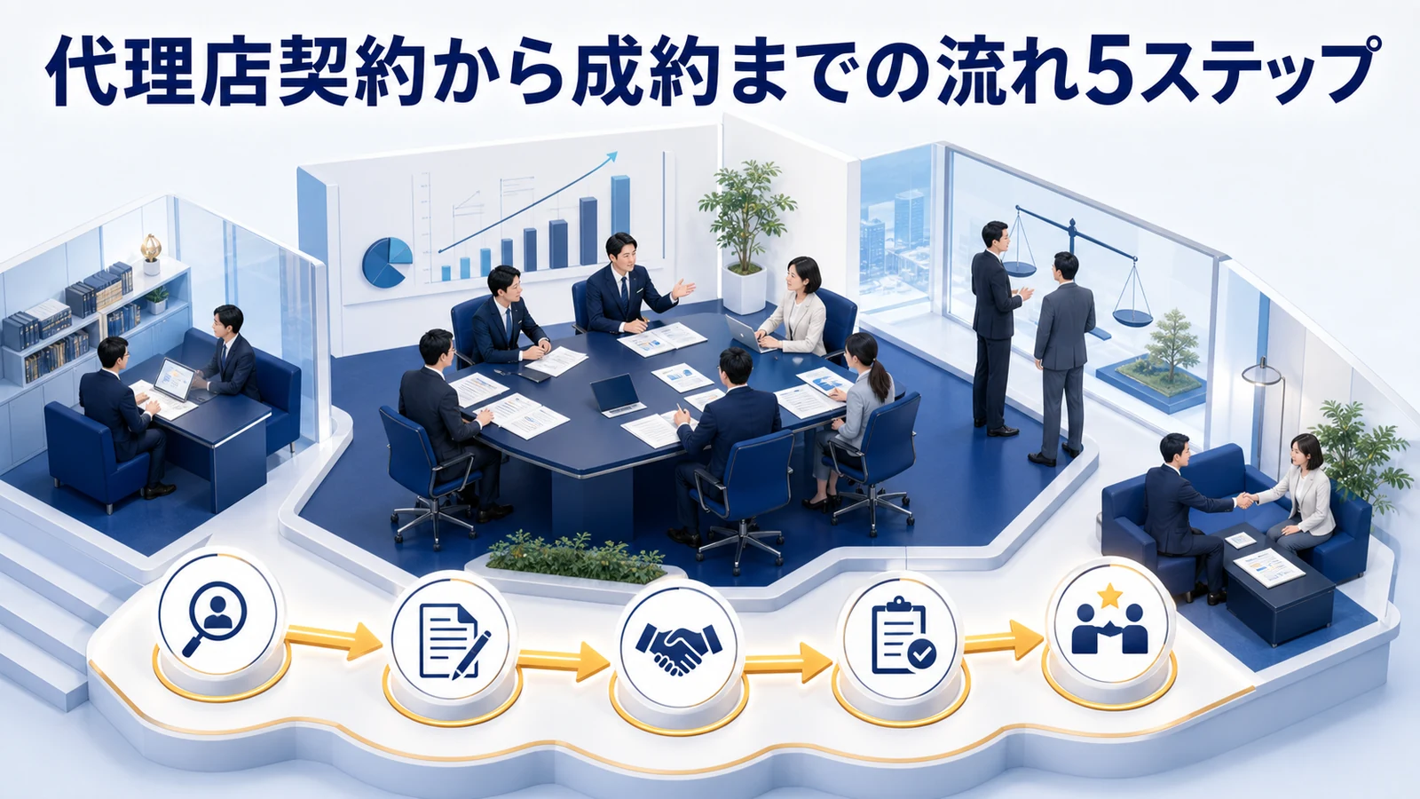 代理店契約から成約までの流れ5ステップ