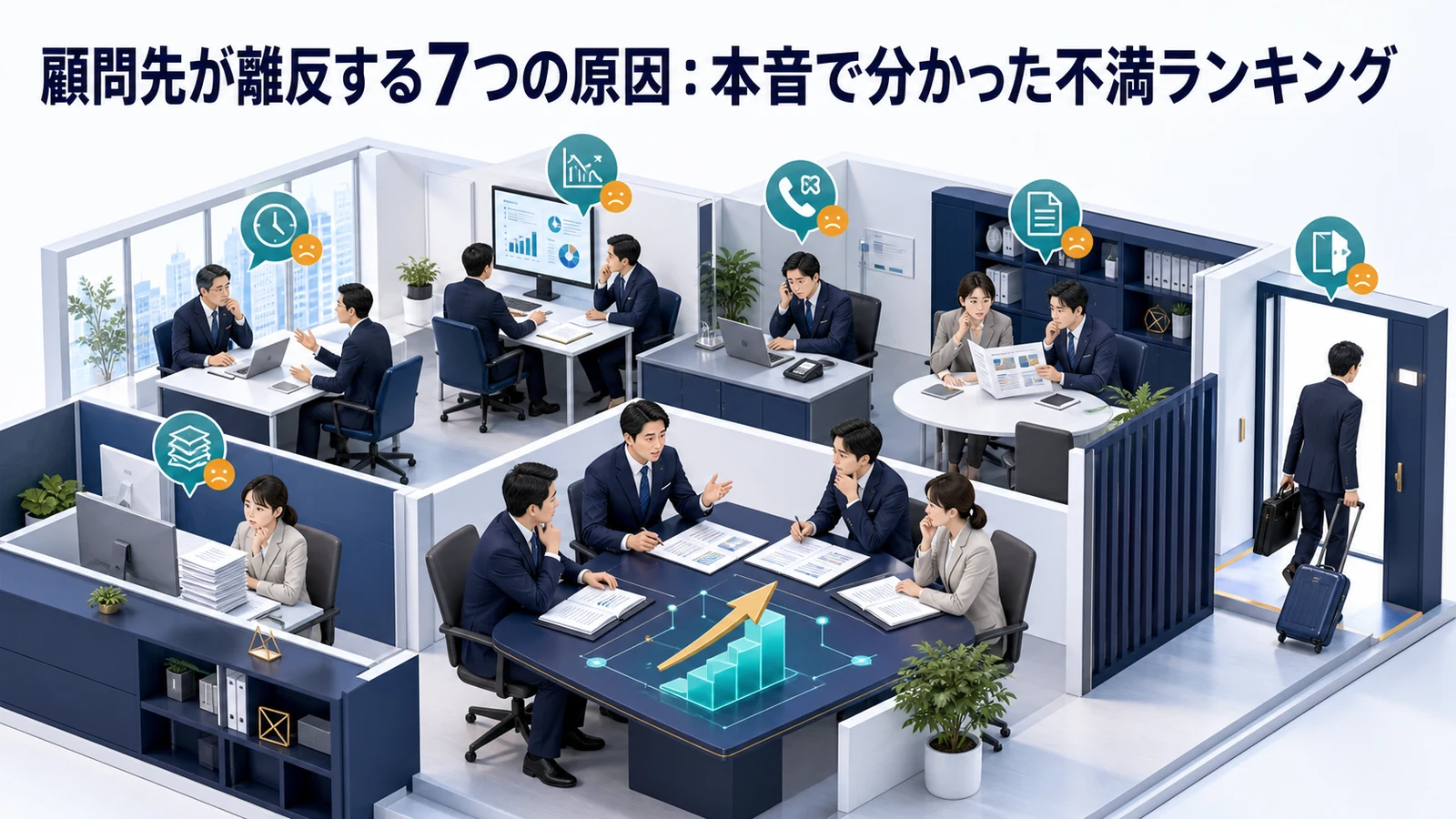 顧問先が離反する7つの原因：本音で分かった不満ランキング