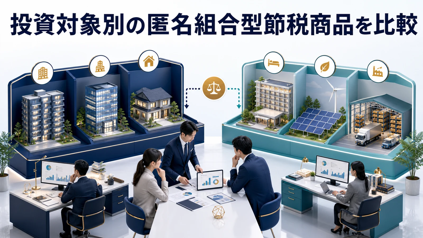 投資対象別の匿名組合型節税商品を比較