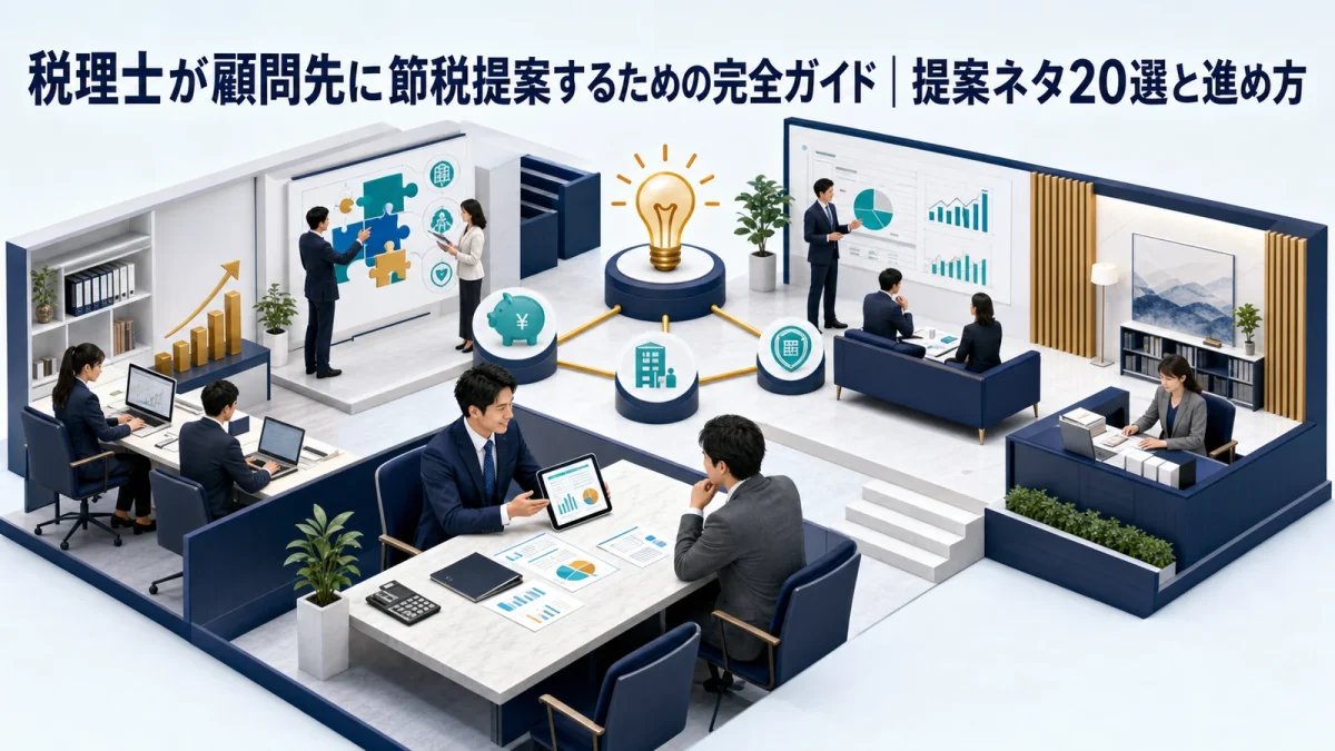 税理士が顧問先に節税提案するための完全ガイド｜提案ネタ20選と進め方