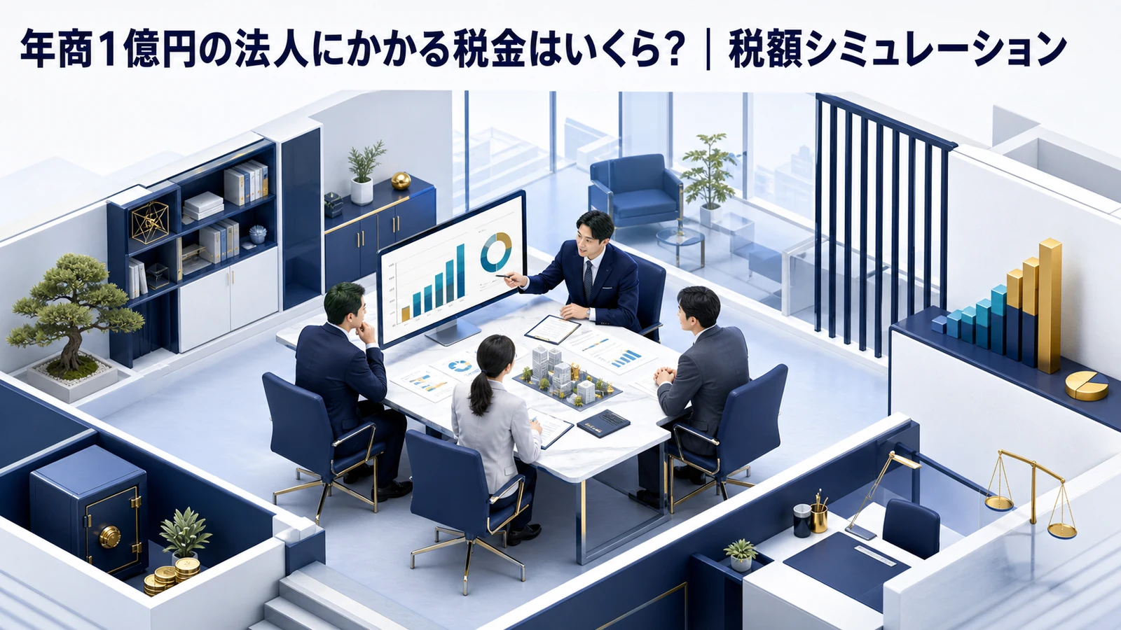 年商1億円の法人にかかる税金はいくら？｜税額シミュレーション