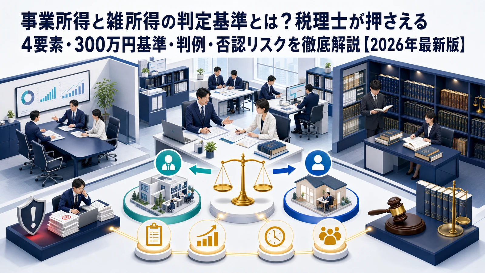 事業所得と雑所得の判定基準とは？税理士が押さえる4要素・300万円基準・判例・否認リスクを徹底解説【2026年最新版】