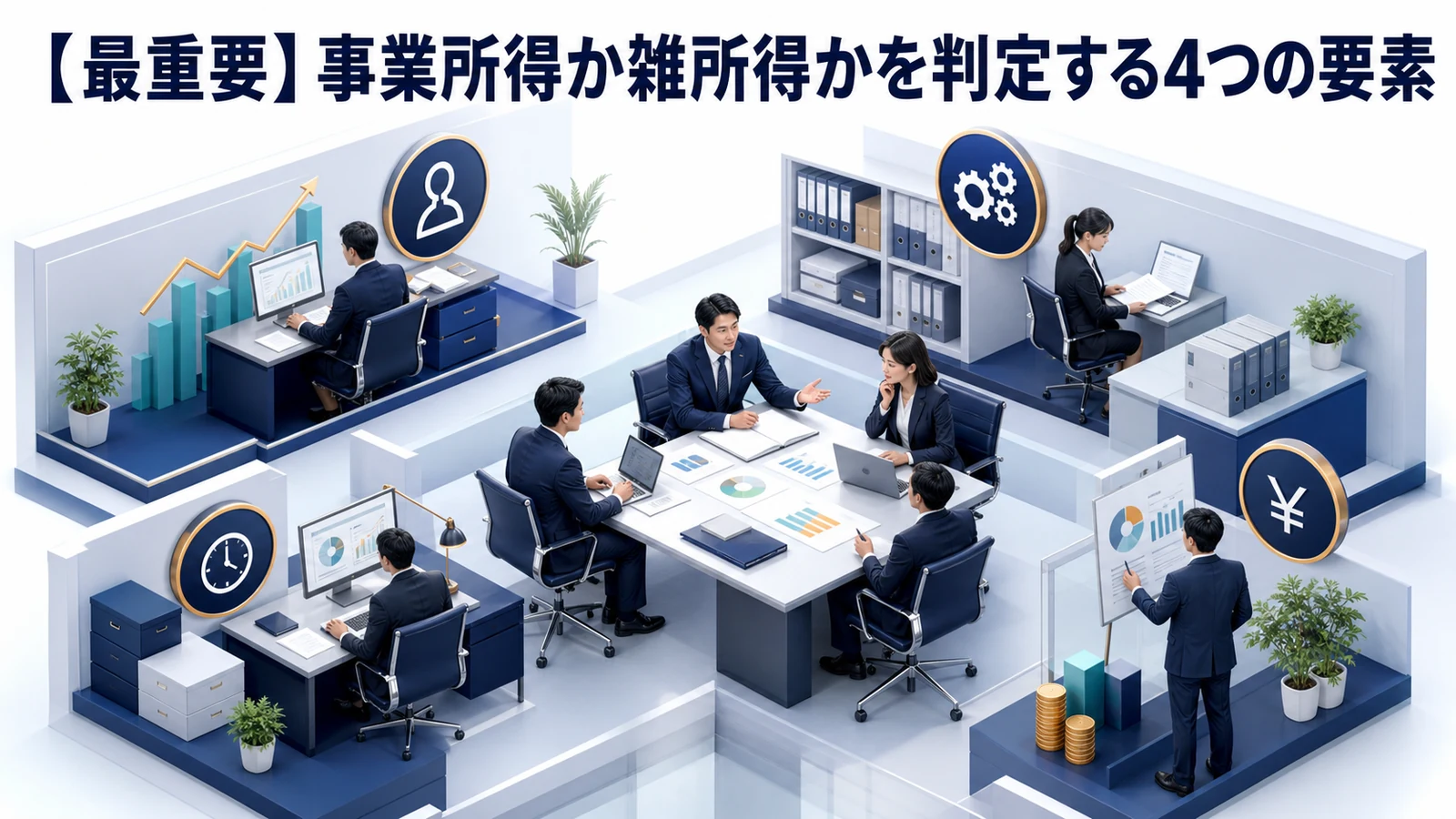 【最重要】事業所得か雑所得かを判定する4つの要素