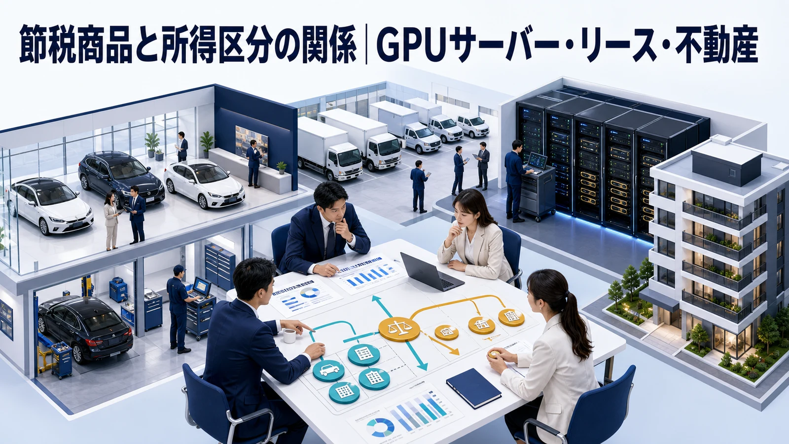 節税商品と所得区分の関係｜GPUサーバー・リース・不動産