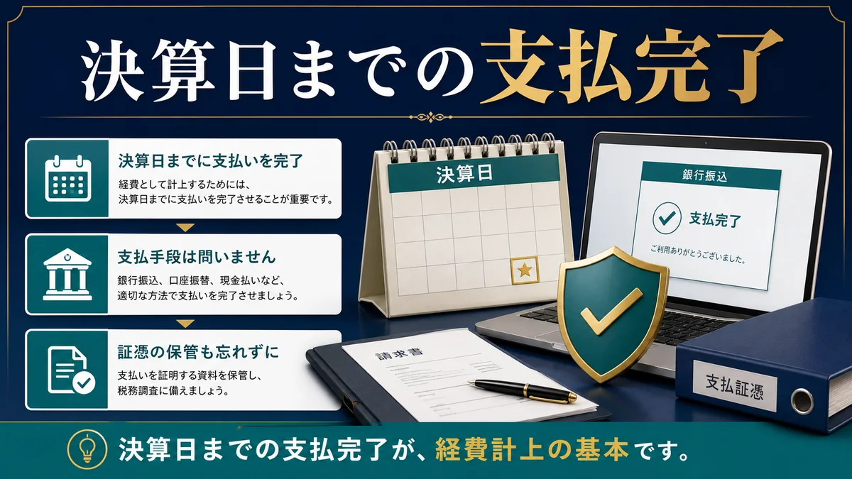 決算日までの支払完了