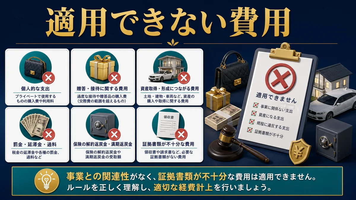 適用できない費用