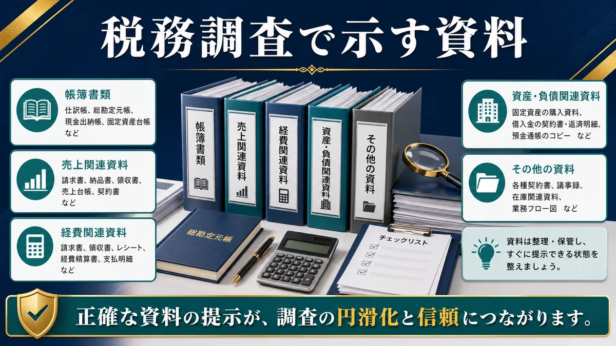 税務調査で示す資料
