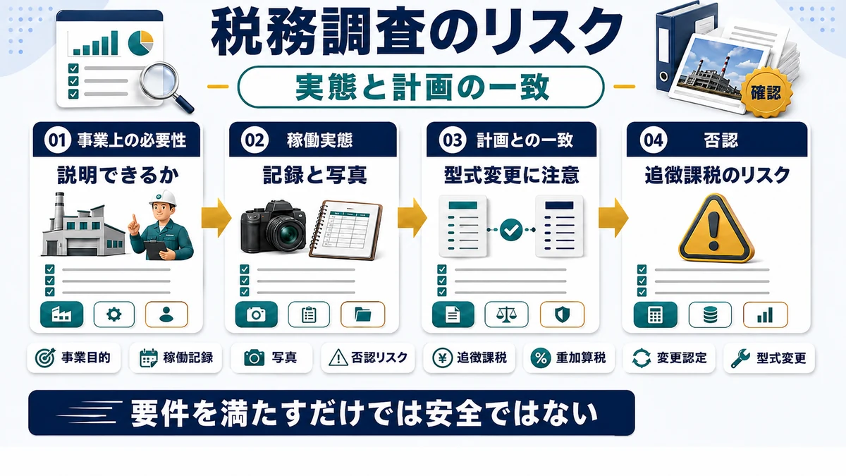 税務調査と否認のリスクの要点を整理した図