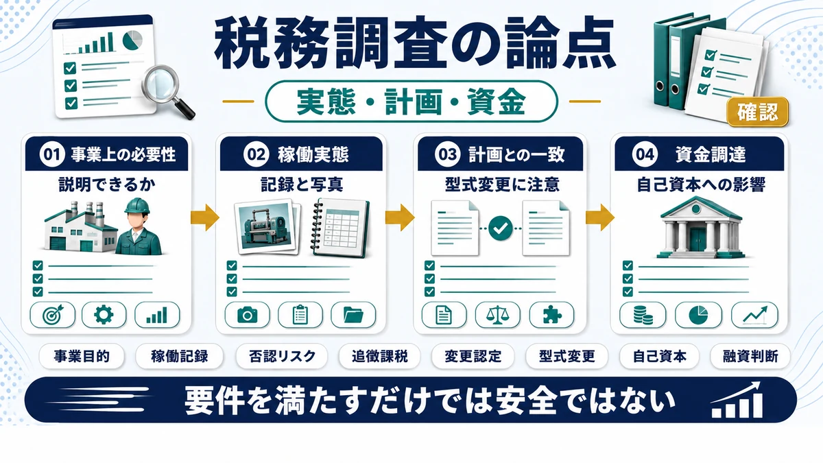 リスクと税務調査についての質問の要点を整理した図