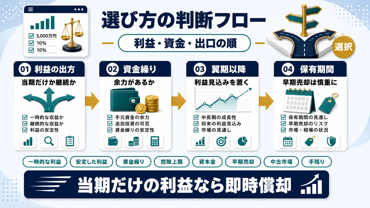 選び方の判断フローの要点を整理した図