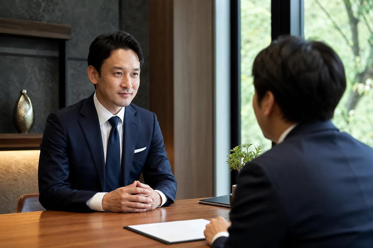 納得して税理士を選ぶ様子