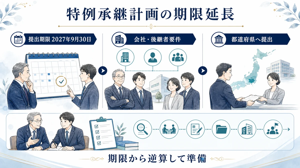 特例承継計画の期限延長はいつまで？2027年9月30日までの準備を解説