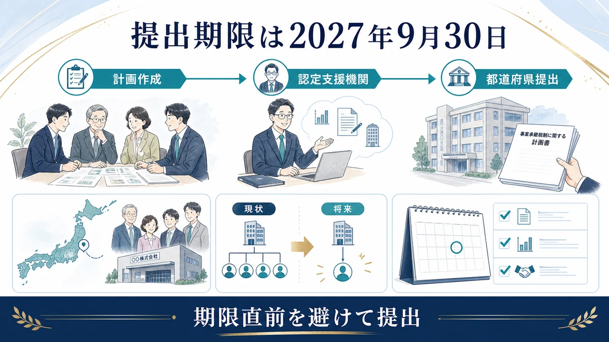 特例承継計画の提出期限は2027年9月30日