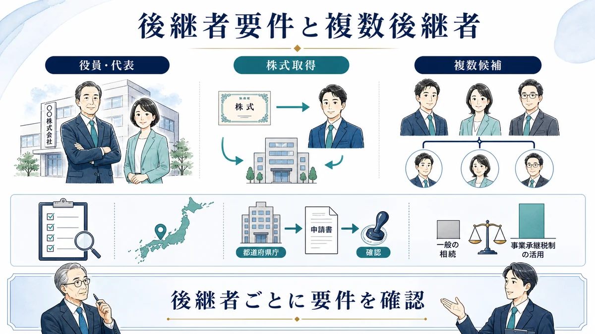 後継者要件と複数後継者