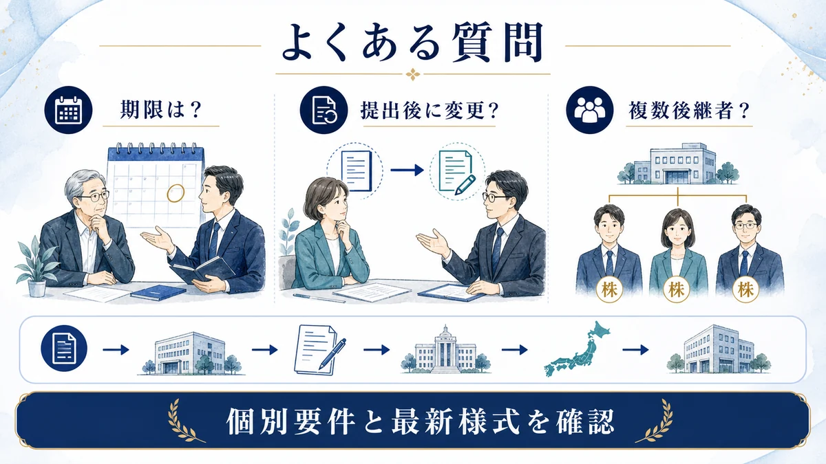 特例承継計画 期限延長のよくある質問