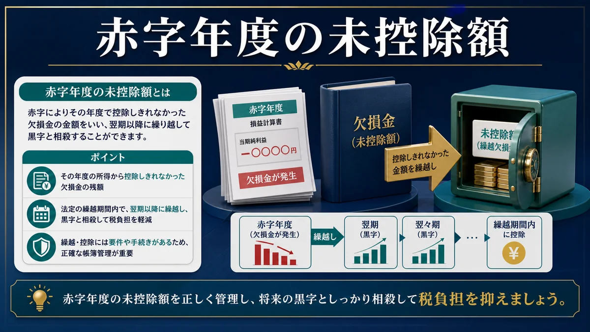 赤字年度の未控除額