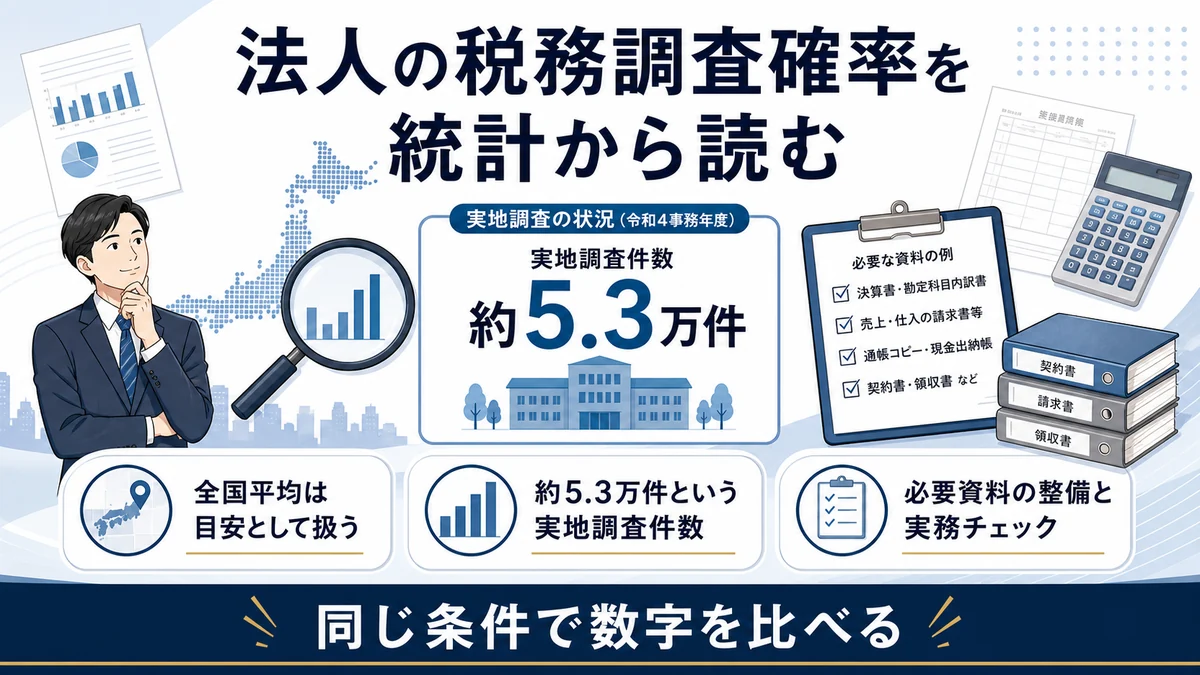 法人の税務調査確率を統計から読む