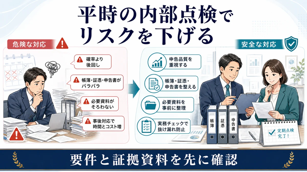 平時の内部点検でリスクを下げる