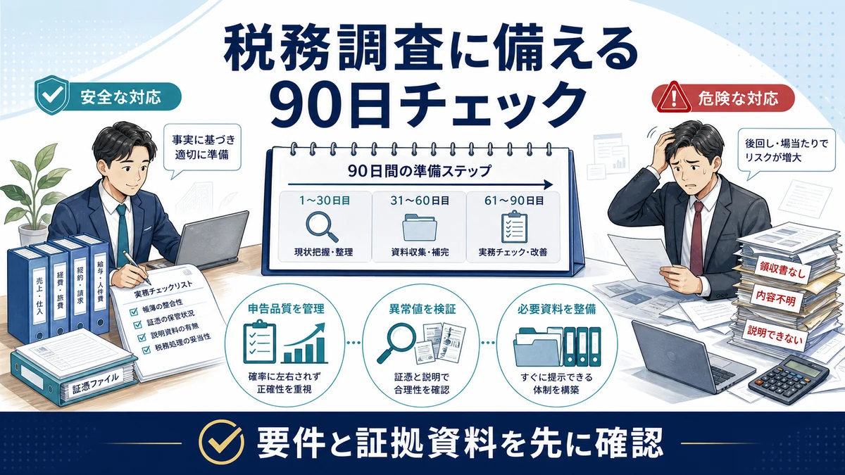 税務調査に備える90日チェック
