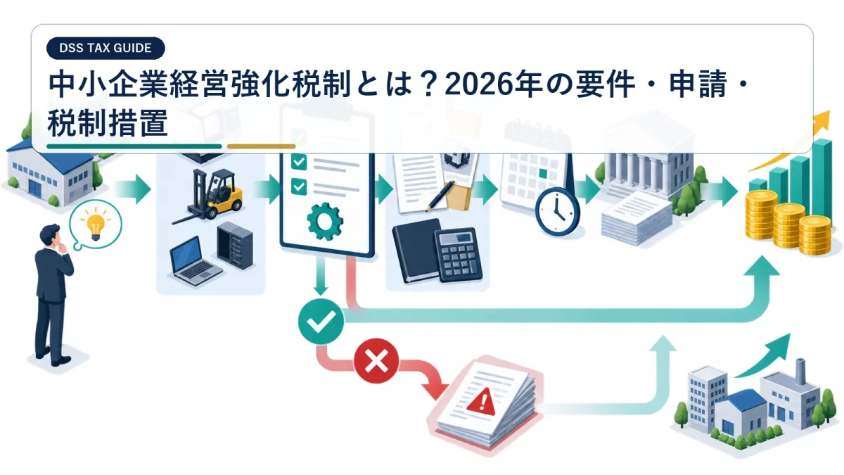 中小企業経営強化税制とは？2026年の要件・申請・税制措置