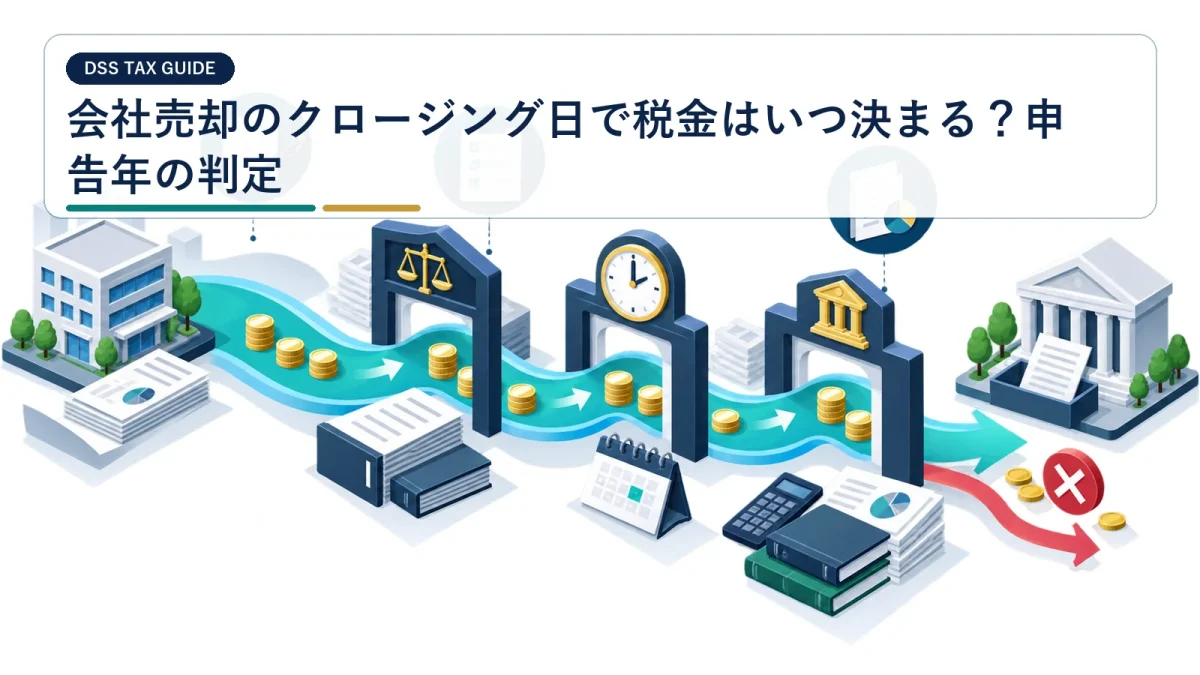 会社売却のクロージング日で税金はいつ決まる？申告年の判定