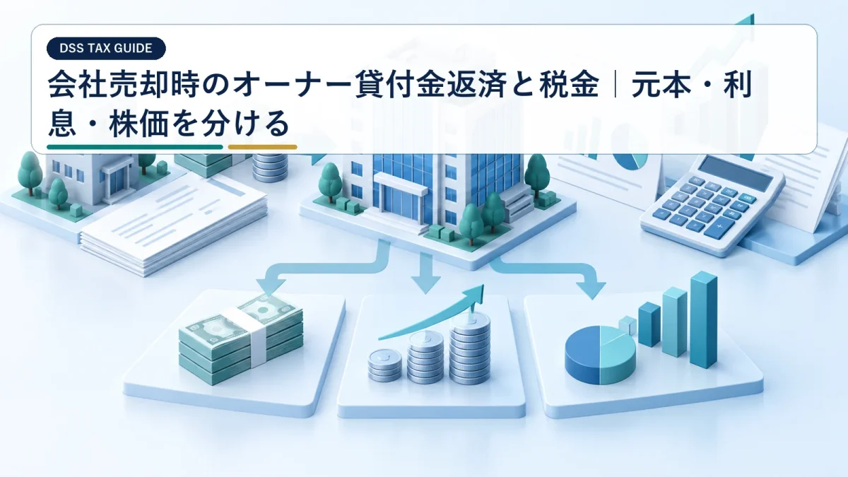 会社売却時のオーナー貸付金返済と税金｜元本・利息・株価を分ける