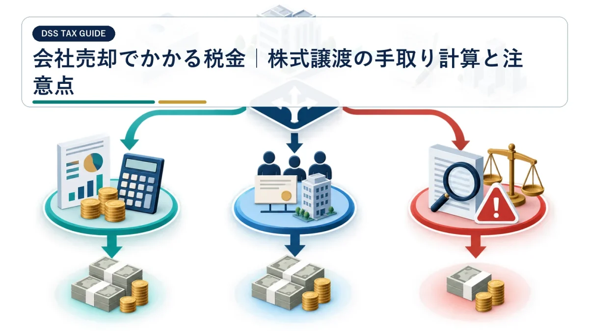 会社売却でかかる税金｜株式譲渡の手取り計算と注意点