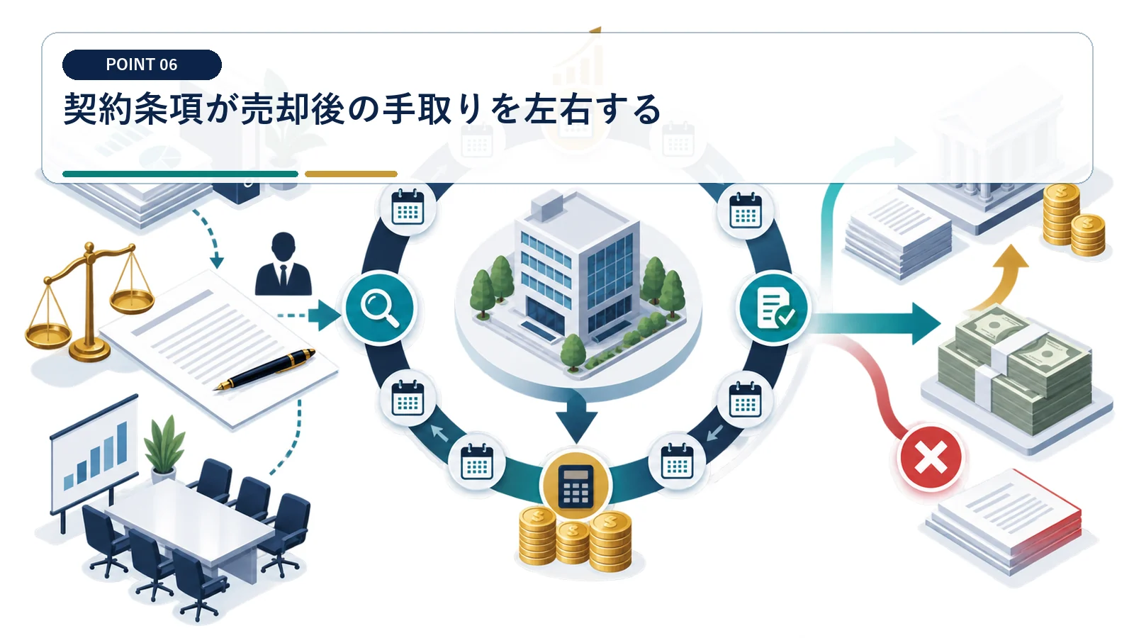 契約条項が売却後の手取りを左右する