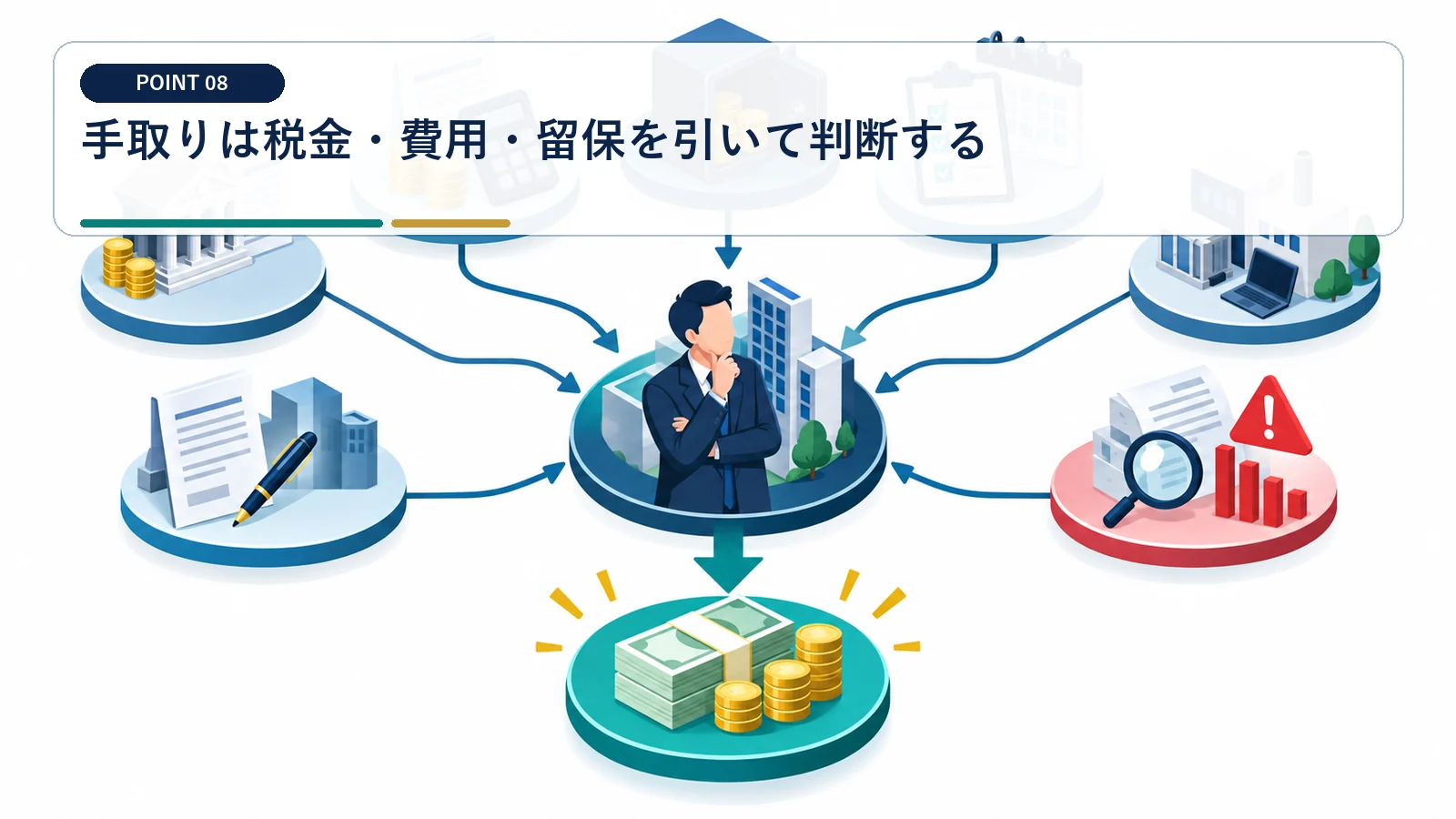 手取りは税金・費用・留保を引いて判断する
