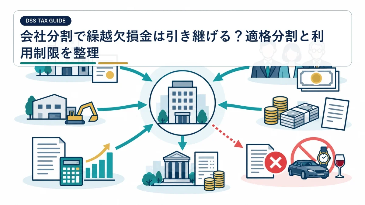 会社分割で繰越欠損金は引き継げる？適格分割と利用制限を整理