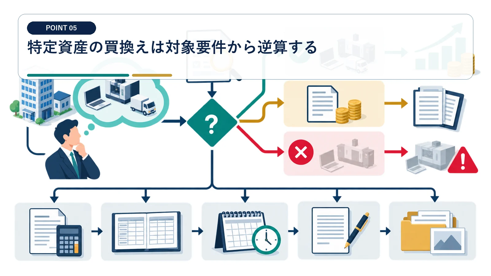 特定資産の買換えは対象要件から逆算する