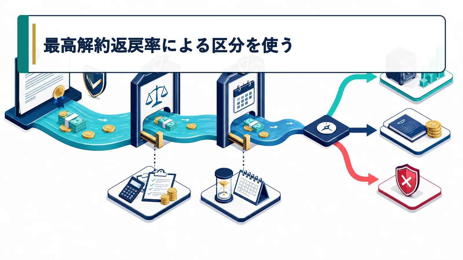 最高解約返戻率による区分を使う