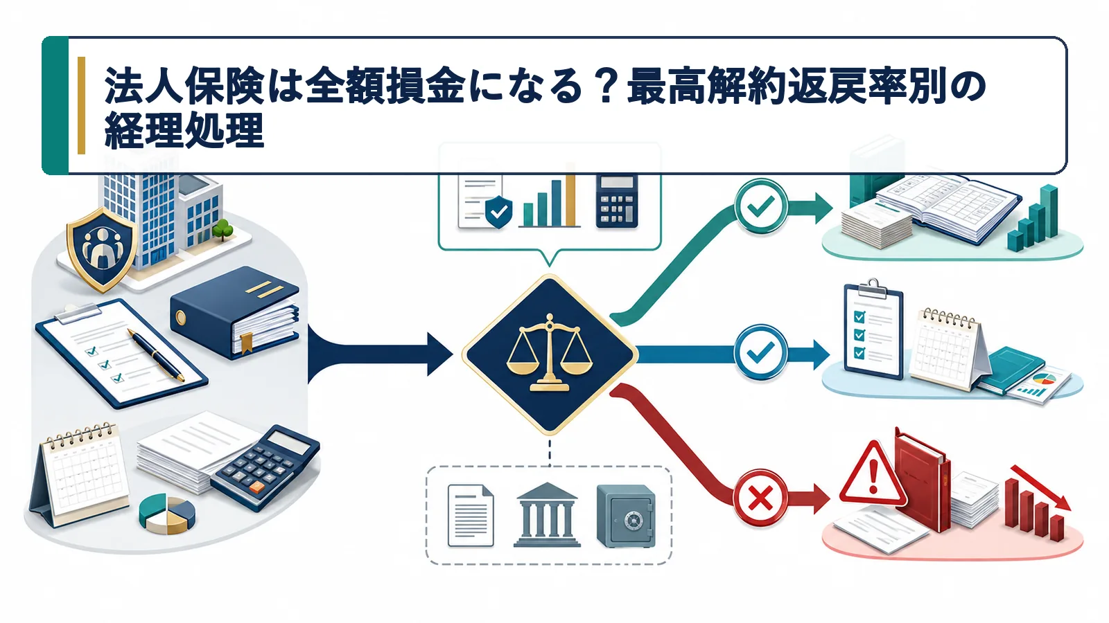法人保険は全額損金になる？最高解約返戻率別の経理処理