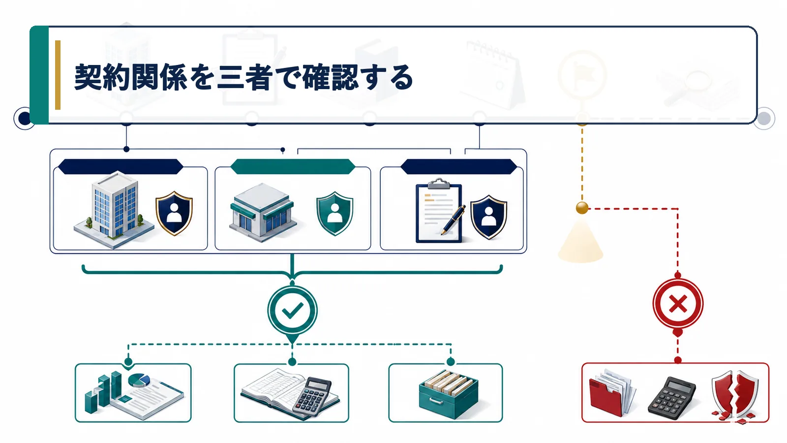 契約関係を三者で確認する