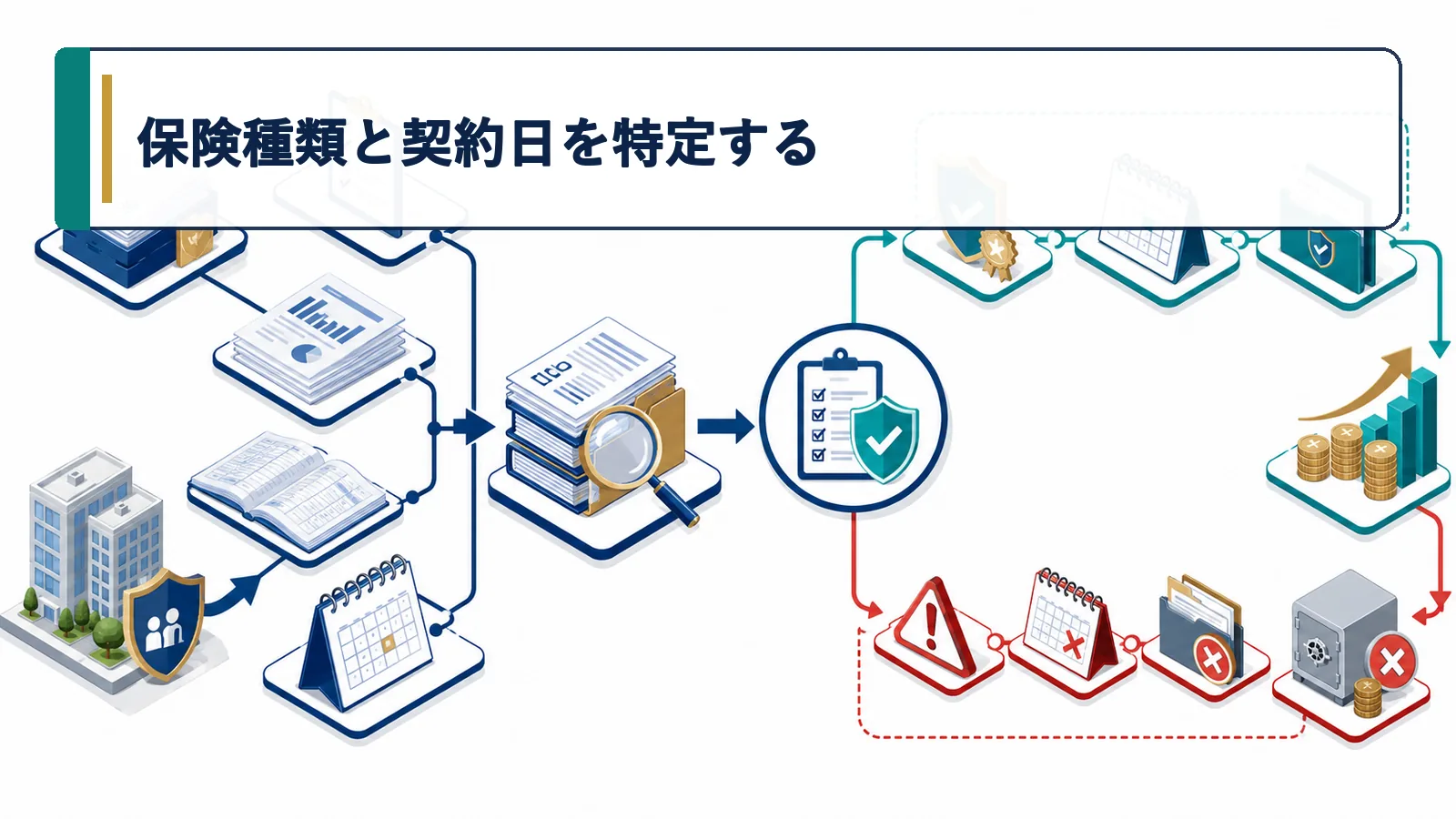 保険種類と契約日を特定する