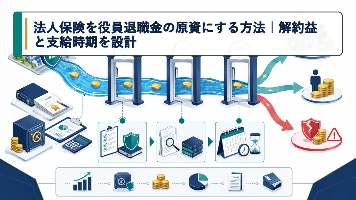 法人保険を役員退職金の原資にする方法｜解約益と支給時期を設計