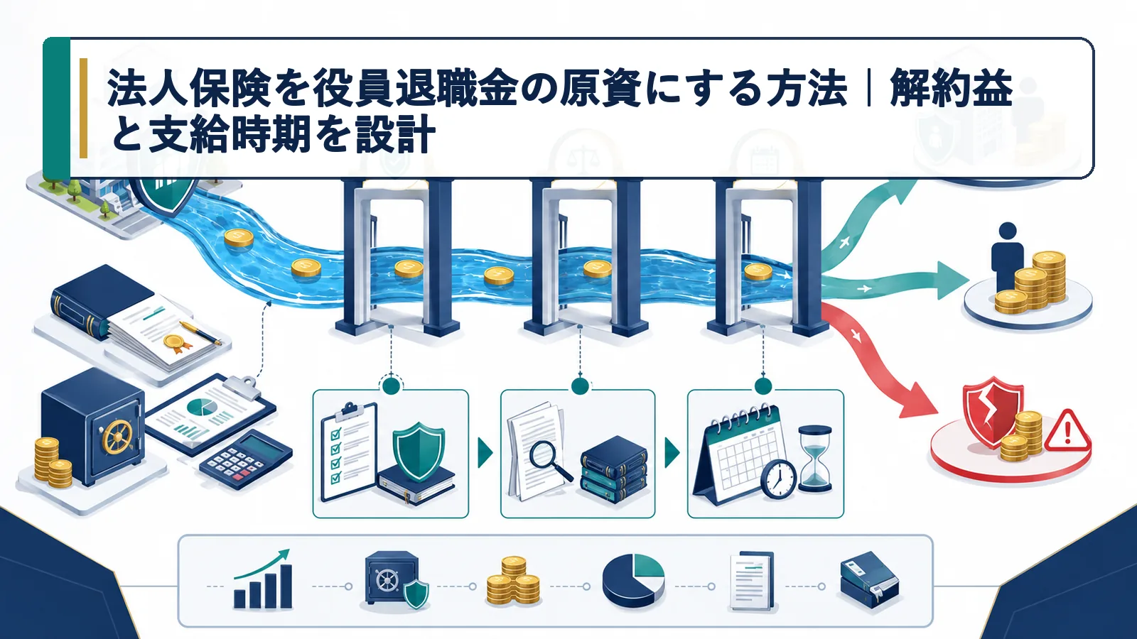 法人保険を役員退職金の原資にする方法｜解約益と支給時期を設計