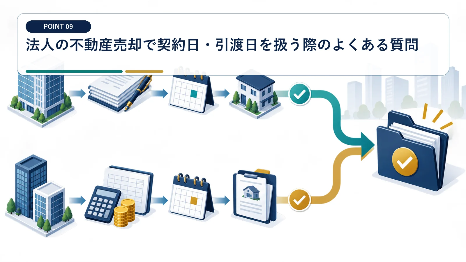 法人の不動産売却で契約日・引渡日を扱う際のよくある質問