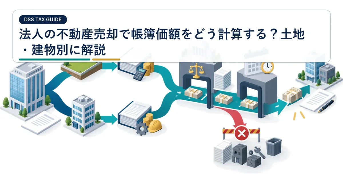 法人の不動産売却で帳簿価額をどう計算する？土地・建物別に解説