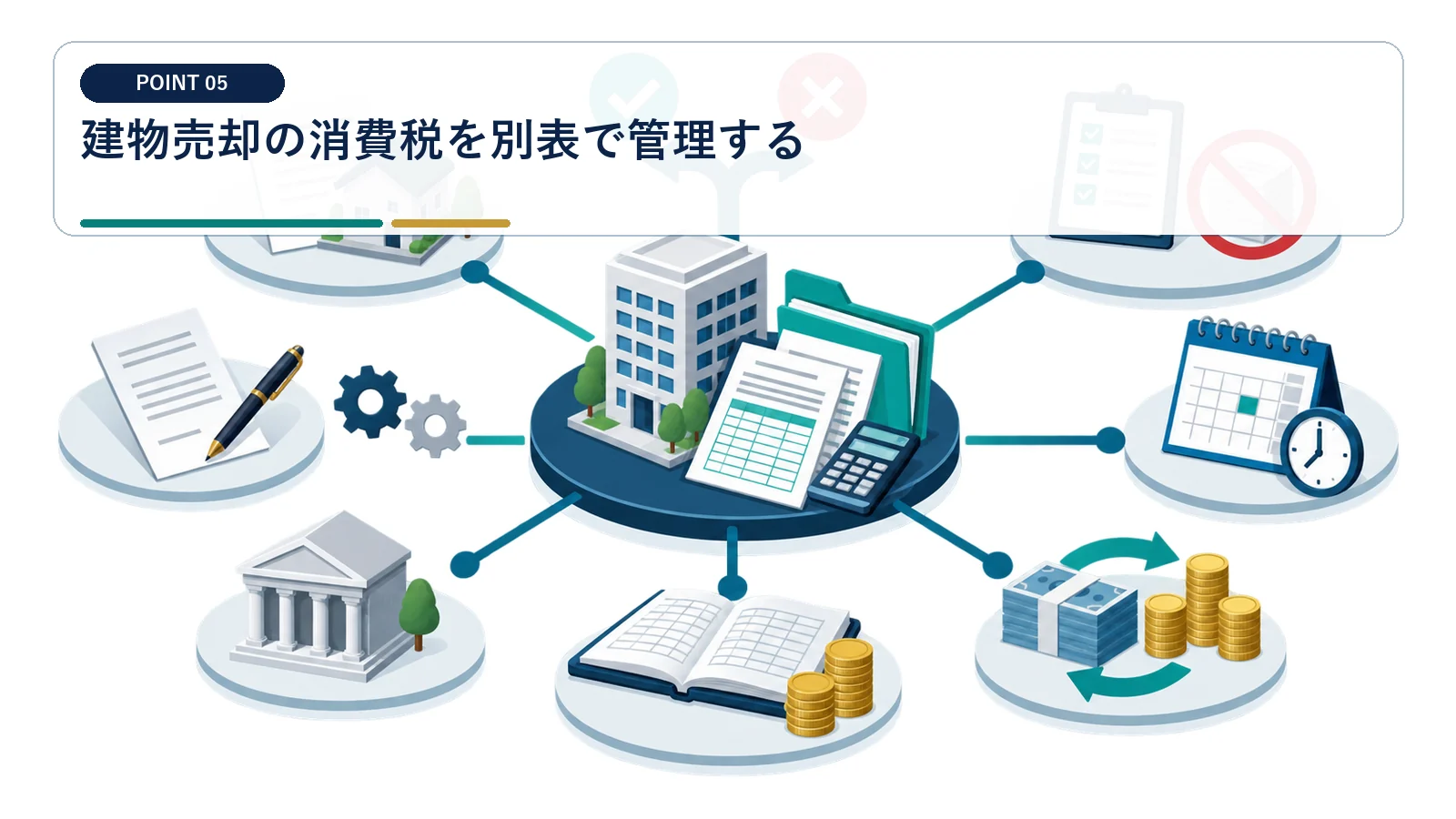 建物売却の消費税を別表で管理する