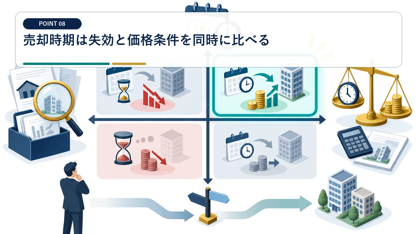 売却時期は失効と価格条件を同時に比べる